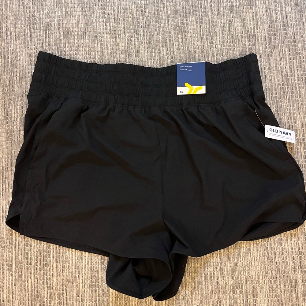 Old Navy Black Athletic Shorts Lightweight Moisture-Wicking